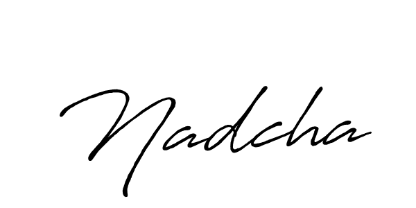 Nadcha stylish signature style. Best Handwritten Sign (Antro_Vectra_Bolder) for my name. Handwritten Signature Collection Ideas for my name Nadcha. Nadcha signature style 7 images and pictures png