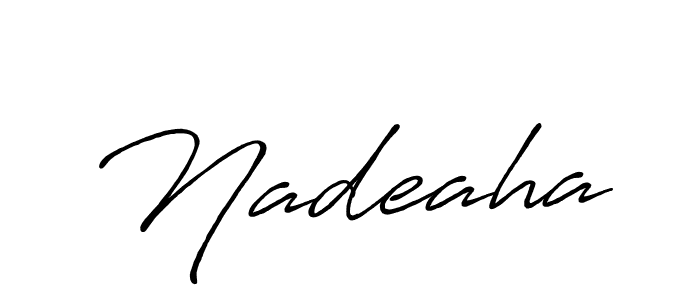 Similarly Antro_Vectra_Bolder is the best handwritten signature design. Signature creator online .You can use it as an online autograph creator for name Nadeaha. Nadeaha signature style 7 images and pictures png