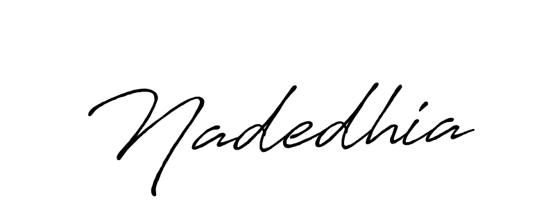 Make a beautiful signature design for name Nadedhia. With this signature (Antro_Vectra_Bolder) style, you can create a handwritten signature for free. Nadedhia signature style 7 images and pictures png