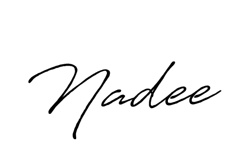 How to make Nadee name signature. Use Antro_Vectra_Bolder style for creating short signs online. This is the latest handwritten sign. Nadee signature style 7 images and pictures png