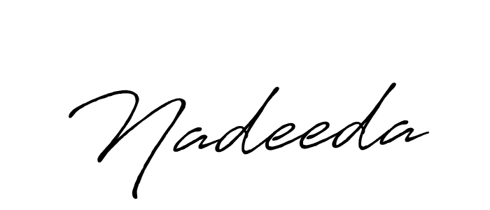 Design your own signature with our free online signature maker. With this signature software, you can create a handwritten (Antro_Vectra_Bolder) signature for name Nadeeda. Nadeeda signature style 7 images and pictures png