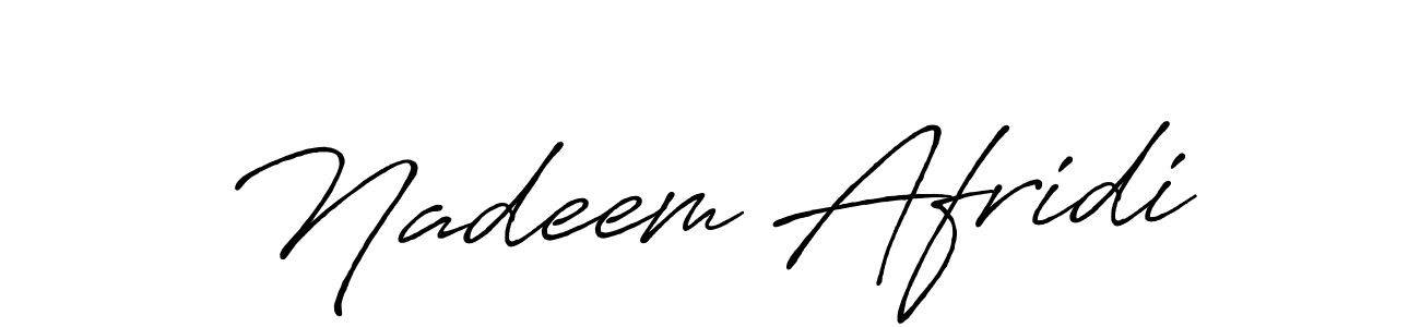 Also we have Nadeem Afridi name is the best signature style. Create professional handwritten signature collection using Antro_Vectra_Bolder autograph style. Nadeem Afridi signature style 7 images and pictures png