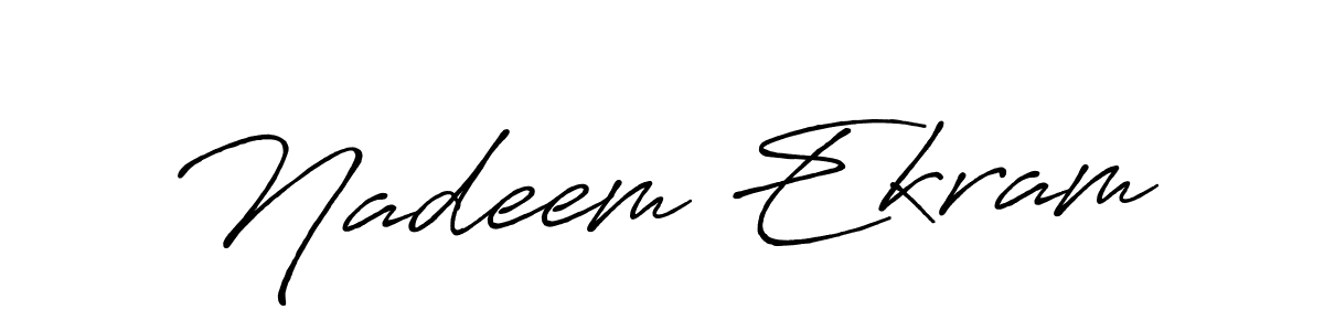 Create a beautiful signature design for name Nadeem Ekram. With this signature (Antro_Vectra_Bolder) fonts, you can make a handwritten signature for free. Nadeem Ekram signature style 7 images and pictures png