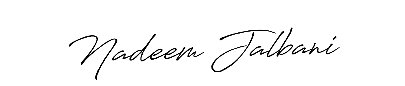 Use a signature maker to create a handwritten signature online. With this signature software, you can design (Antro_Vectra_Bolder) your own signature for name Nadeem Jalbani. Nadeem Jalbani signature style 7 images and pictures png