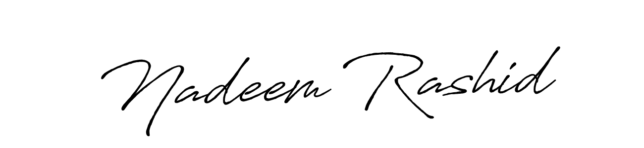 Also You can easily find your signature by using the search form. We will create Nadeem Rashid name handwritten signature images for you free of cost using Antro_Vectra_Bolder sign style. Nadeem Rashid signature style 7 images and pictures png