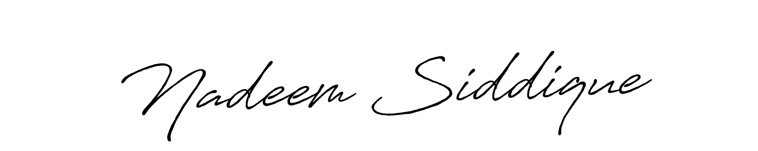 Also we have Nadeem Siddique name is the best signature style. Create professional handwritten signature collection using Antro_Vectra_Bolder autograph style. Nadeem Siddique signature style 7 images and pictures png