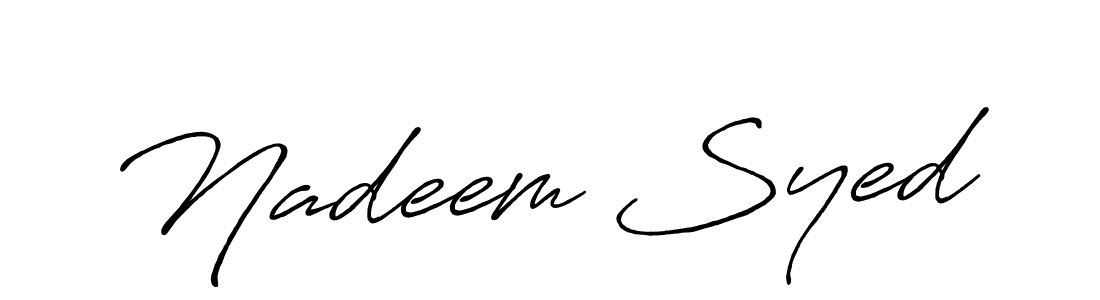 It looks lik you need a new signature style for name Nadeem Syed. Design unique handwritten (Antro_Vectra_Bolder) signature with our free signature maker in just a few clicks. Nadeem Syed signature style 7 images and pictures png