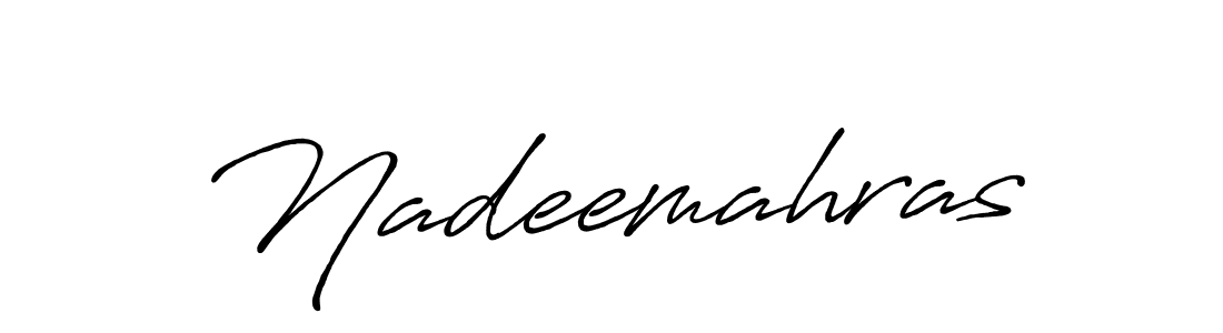 Create a beautiful signature design for name Nadeemahras. With this signature (Antro_Vectra_Bolder) fonts, you can make a handwritten signature for free. Nadeemahras signature style 7 images and pictures png