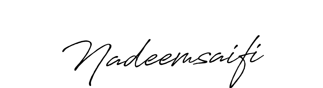 Also we have Nadeemsaifi name is the best signature style. Create professional handwritten signature collection using Antro_Vectra_Bolder autograph style. Nadeemsaifi signature style 7 images and pictures png