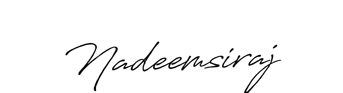 You should practise on your own different ways (Antro_Vectra_Bolder) to write your name (Nadeemsiraj) in signature. don't let someone else do it for you. Nadeemsiraj signature style 7 images and pictures png