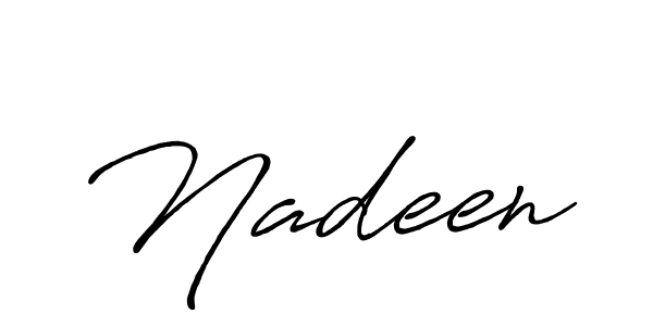 Make a beautiful signature design for name Nadeen. With this signature (Antro_Vectra_Bolder) style, you can create a handwritten signature for free. Nadeen signature style 7 images and pictures png