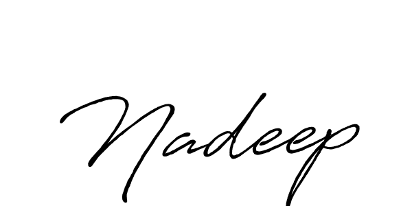 Also we have Nadeep name is the best signature style. Create professional handwritten signature collection using Antro_Vectra_Bolder autograph style. Nadeep signature style 7 images and pictures png