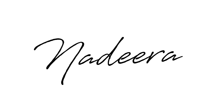 How to make Nadeera name signature. Use Antro_Vectra_Bolder style for creating short signs online. This is the latest handwritten sign. Nadeera signature style 7 images and pictures png