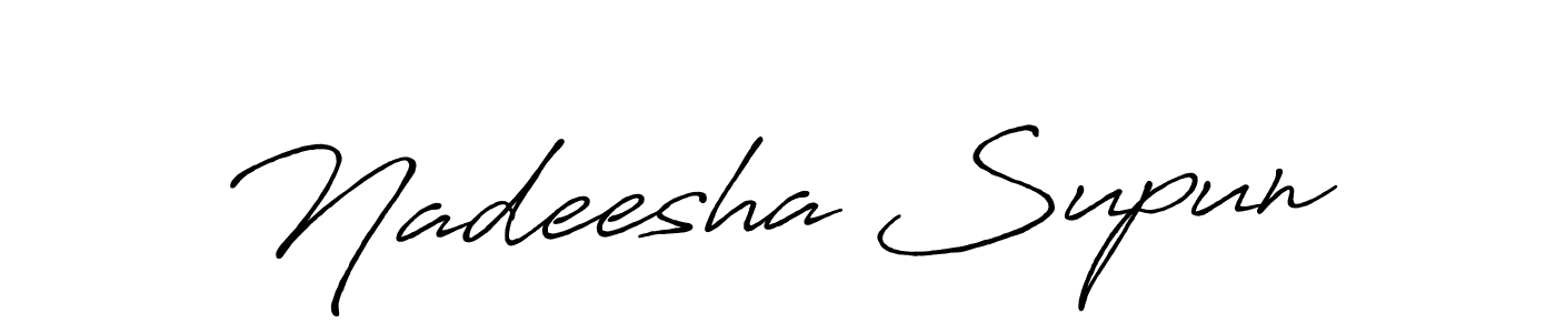 Make a beautiful signature design for name Nadeesha Supun. With this signature (Antro_Vectra_Bolder) style, you can create a handwritten signature for free. Nadeesha Supun signature style 7 images and pictures png