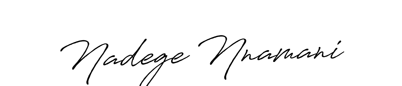 Also we have Nadege Nnamani name is the best signature style. Create professional handwritten signature collection using Antro_Vectra_Bolder autograph style. Nadege Nnamani signature style 7 images and pictures png