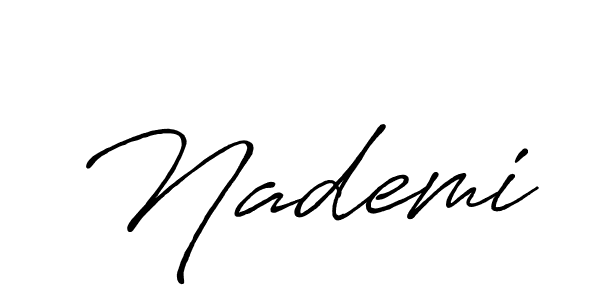 Here are the top 10 professional signature styles for the name Nademi. These are the best autograph styles you can use for your name. Nademi signature style 7 images and pictures png