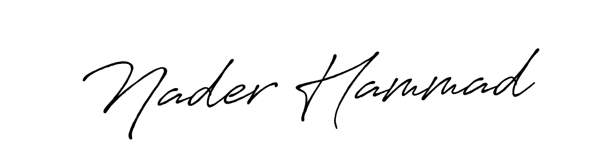 Also we have Nader Hammad name is the best signature style. Create professional handwritten signature collection using Antro_Vectra_Bolder autograph style. Nader Hammad signature style 7 images and pictures png