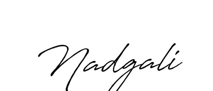 Use a signature maker to create a handwritten signature online. With this signature software, you can design (Antro_Vectra_Bolder) your own signature for name Nadgali. Nadgali signature style 7 images and pictures png