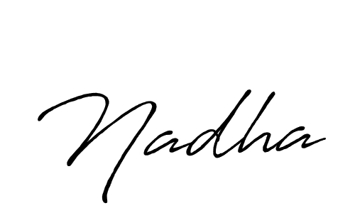 Make a beautiful signature design for name Nadha. With this signature (Antro_Vectra_Bolder) style, you can create a handwritten signature for free. Nadha signature style 7 images and pictures png