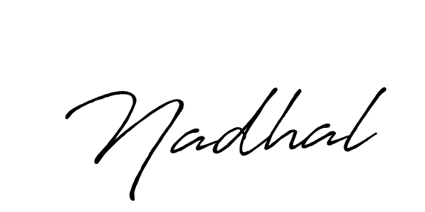 How to make Nadhal signature? Antro_Vectra_Bolder is a professional autograph style. Create handwritten signature for Nadhal name. Nadhal signature style 7 images and pictures png