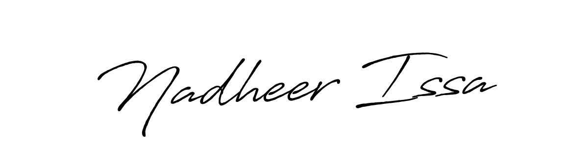 Nadheer Issa stylish signature style. Best Handwritten Sign (Antro_Vectra_Bolder) for my name. Handwritten Signature Collection Ideas for my name Nadheer Issa. Nadheer Issa signature style 7 images and pictures png