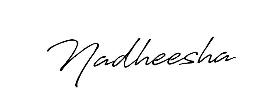 Also we have Nadheesha name is the best signature style. Create professional handwritten signature collection using Antro_Vectra_Bolder autograph style. Nadheesha signature style 7 images and pictures png