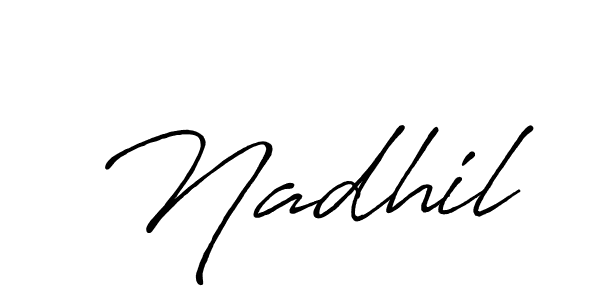 Also You can easily find your signature by using the search form. We will create Nadhil name handwritten signature images for you free of cost using Antro_Vectra_Bolder sign style. Nadhil signature style 7 images and pictures png