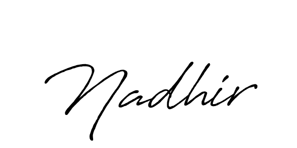 Make a beautiful signature design for name Nadhir. Use this online signature maker to create a handwritten signature for free. Nadhir signature style 7 images and pictures png