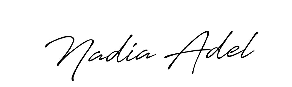 Make a beautiful signature design for name Nadia Adel. With this signature (Antro_Vectra_Bolder) style, you can create a handwritten signature for free. Nadia Adel signature style 7 images and pictures png