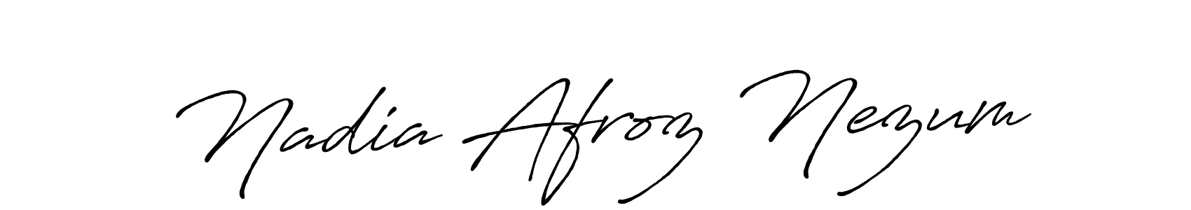 Make a short Nadia Afroz Nezum signature style. Manage your documents anywhere anytime using Antro_Vectra_Bolder. Create and add eSignatures, submit forms, share and send files easily. Nadia Afroz Nezum signature style 7 images and pictures png