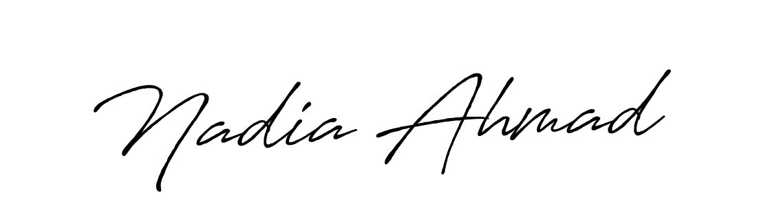 Antro_Vectra_Bolder is a professional signature style that is perfect for those who want to add a touch of class to their signature. It is also a great choice for those who want to make their signature more unique. Get Nadia Ahmad name to fancy signature for free. Nadia Ahmad signature style 7 images and pictures png