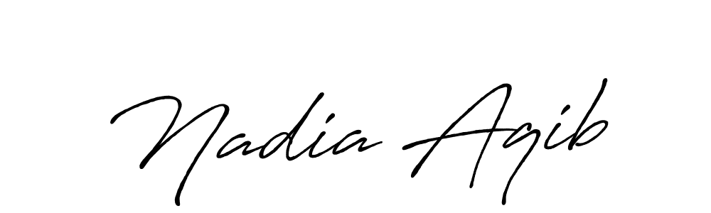 Also we have Nadia Aqib name is the best signature style. Create professional handwritten signature collection using Antro_Vectra_Bolder autograph style. Nadia Aqib signature style 7 images and pictures png