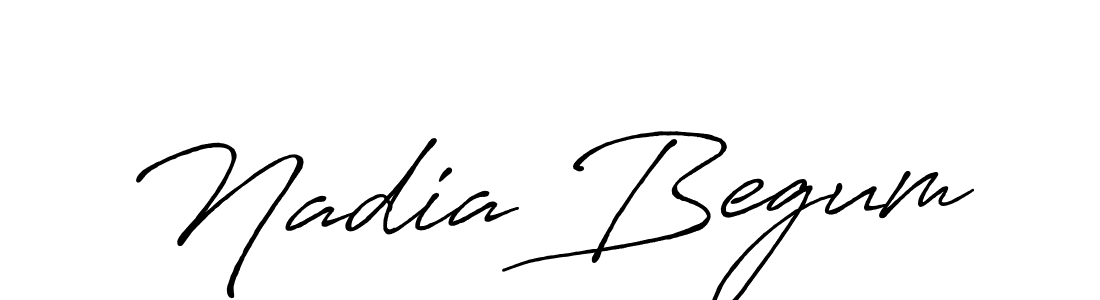 Use a signature maker to create a handwritten signature online. With this signature software, you can design (Antro_Vectra_Bolder) your own signature for name Nadia Begum. Nadia Begum signature style 7 images and pictures png