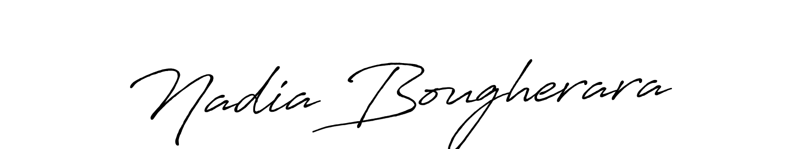 How to make Nadia Bougherara signature? Antro_Vectra_Bolder is a professional autograph style. Create handwritten signature for Nadia Bougherara name. Nadia Bougherara signature style 7 images and pictures png