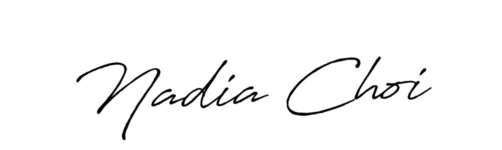 You should practise on your own different ways (Antro_Vectra_Bolder) to write your name (Nadia Choi) in signature. don't let someone else do it for you. Nadia Choi signature style 7 images and pictures png