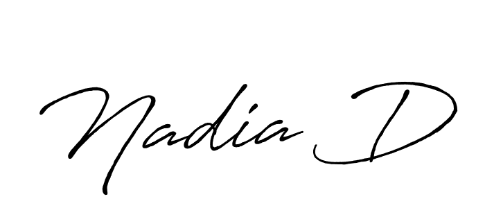 if you are searching for the best signature style for your name Nadia D. so please give up your signature search. here we have designed multiple signature styles  using Antro_Vectra_Bolder. Nadia D signature style 7 images and pictures png