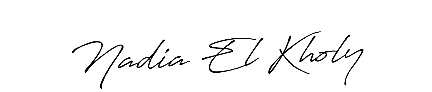 Nadia El Kholy stylish signature style. Best Handwritten Sign (Antro_Vectra_Bolder) for my name. Handwritten Signature Collection Ideas for my name Nadia El Kholy. Nadia El Kholy signature style 7 images and pictures png