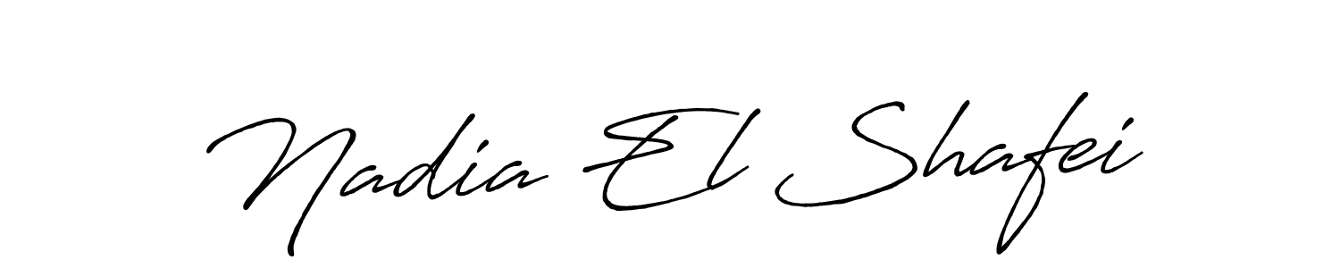 Also we have Nadia El Shafei name is the best signature style. Create professional handwritten signature collection using Antro_Vectra_Bolder autograph style. Nadia El Shafei signature style 7 images and pictures png