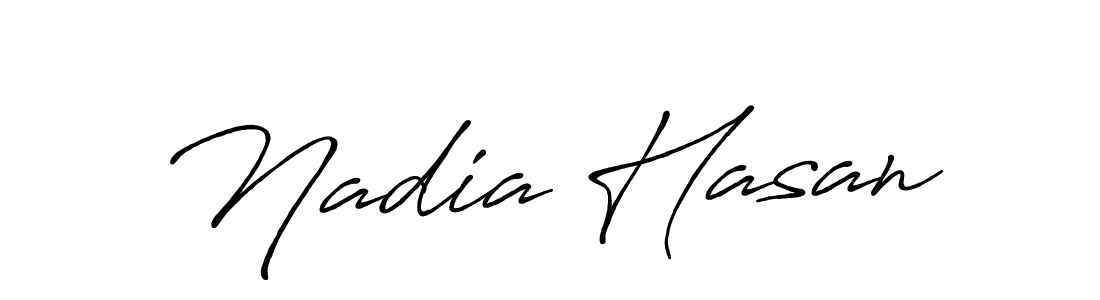 Use a signature maker to create a handwritten signature online. With this signature software, you can design (Antro_Vectra_Bolder) your own signature for name Nadia Hasan. Nadia Hasan signature style 7 images and pictures png