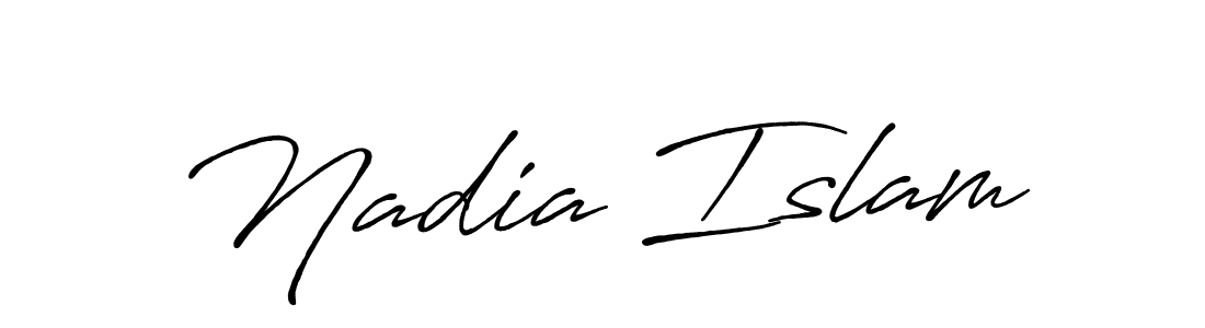 The best way (Antro_Vectra_Bolder) to make a short signature is to pick only two or three words in your name. The name Nadia Islam include a total of six letters. For converting this name. Nadia Islam signature style 7 images and pictures png