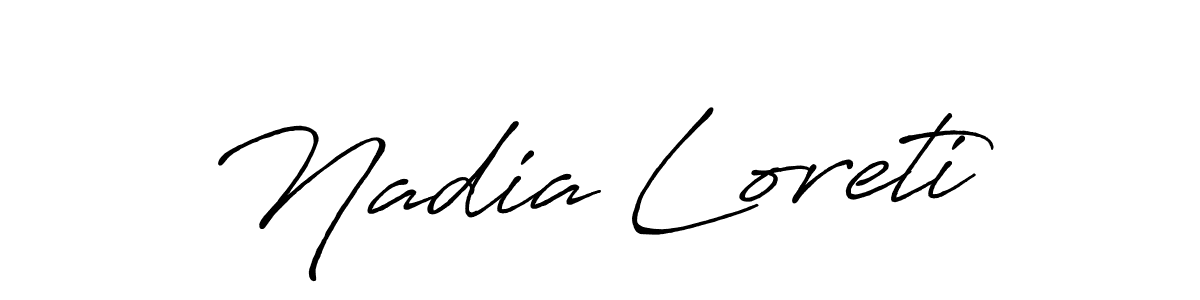 How to make Nadia Loreti signature? Antro_Vectra_Bolder is a professional autograph style. Create handwritten signature for Nadia Loreti name. Nadia Loreti signature style 7 images and pictures png