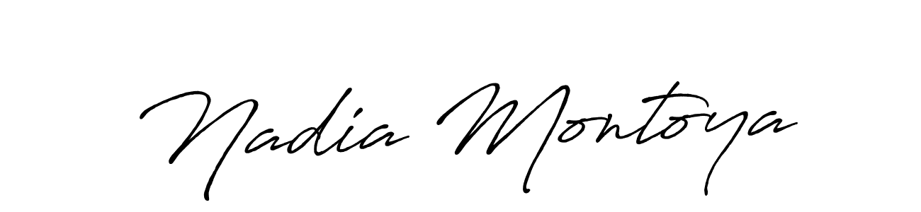 Make a beautiful signature design for name Nadia Montoya. With this signature (Antro_Vectra_Bolder) style, you can create a handwritten signature for free. Nadia Montoya signature style 7 images and pictures png