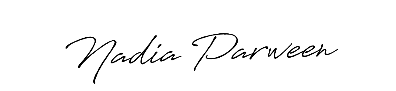 The best way (Antro_Vectra_Bolder) to make a short signature is to pick only two or three words in your name. The name Nadia Parween include a total of six letters. For converting this name. Nadia Parween signature style 7 images and pictures png