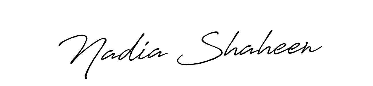 Use a signature maker to create a handwritten signature online. With this signature software, you can design (Antro_Vectra_Bolder) your own signature for name Nadia Shaheen. Nadia Shaheen signature style 7 images and pictures png