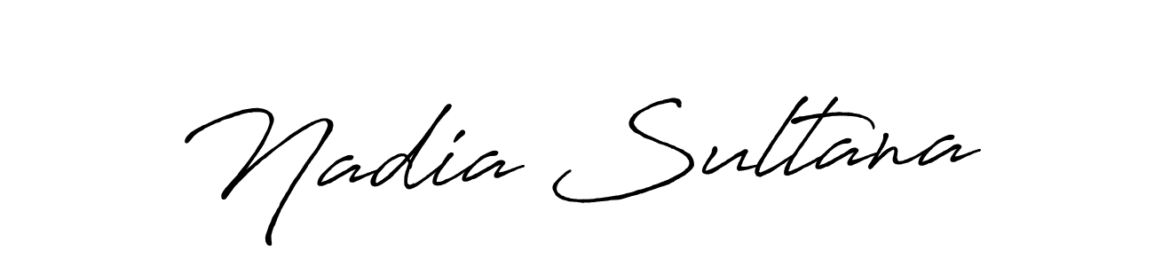 Make a beautiful signature design for name Nadia Sultana. With this signature (Antro_Vectra_Bolder) style, you can create a handwritten signature for free. Nadia Sultana signature style 7 images and pictures png