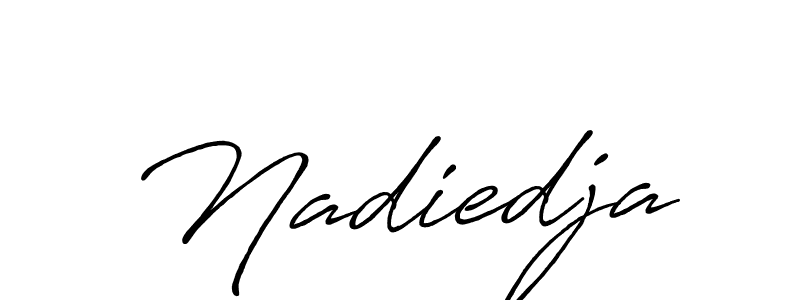 Make a short Nadiedja signature style. Manage your documents anywhere anytime using Antro_Vectra_Bolder. Create and add eSignatures, submit forms, share and send files easily. Nadiedja signature style 7 images and pictures png