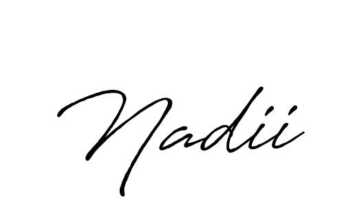 Antro_Vectra_Bolder is a professional signature style that is perfect for those who want to add a touch of class to their signature. It is also a great choice for those who want to make their signature more unique. Get Nadii name to fancy signature for free. Nadii signature style 7 images and pictures png