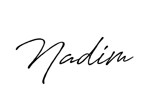 Make a beautiful signature design for name Nadim. With this signature (Antro_Vectra_Bolder) style, you can create a handwritten signature for free. Nadim signature style 7 images and pictures png