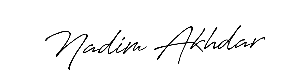 Design your own signature with our free online signature maker. With this signature software, you can create a handwritten (Antro_Vectra_Bolder) signature for name Nadim Akhdar. Nadim Akhdar signature style 7 images and pictures png