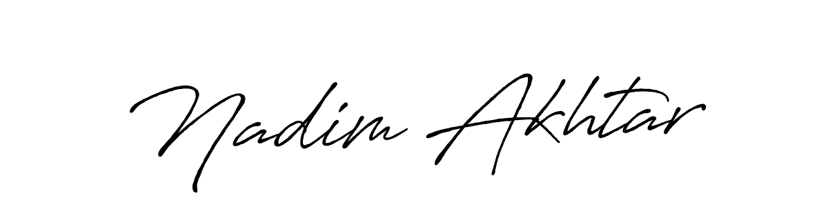 Similarly Antro_Vectra_Bolder is the best handwritten signature design. Signature creator online .You can use it as an online autograph creator for name Nadim Akhtar. Nadim Akhtar signature style 7 images and pictures png